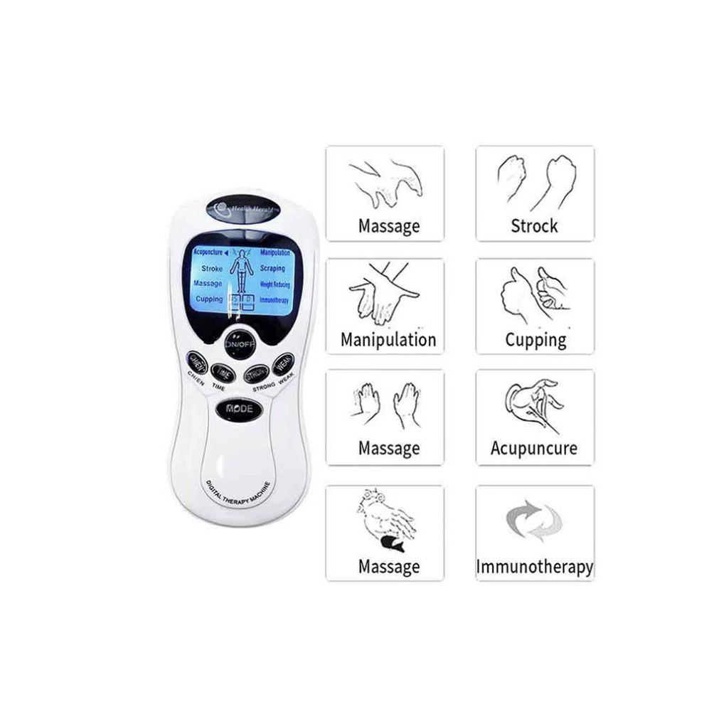 Máy massage xung điện Digital Therapy Machine SYK-208 4 miếng dán vật lý trị liệu mát xa châm cứu bấm huyệt cầm tay