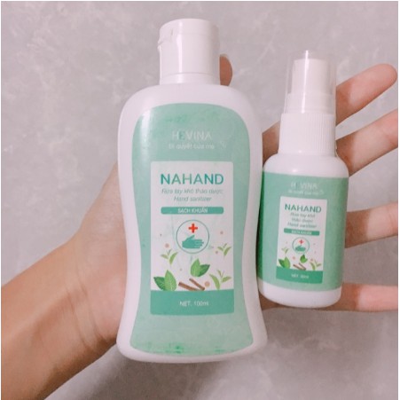 Nước rửa tay khô dạng xịt NAHAND 30ml sát khuẩn đạt chuẩn Bộ Y TẾ