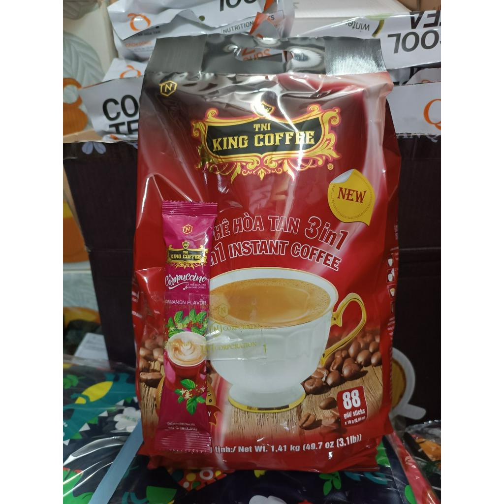88 gói king coffee cà phê hòa tan 3in1 gói 16gr date 2025