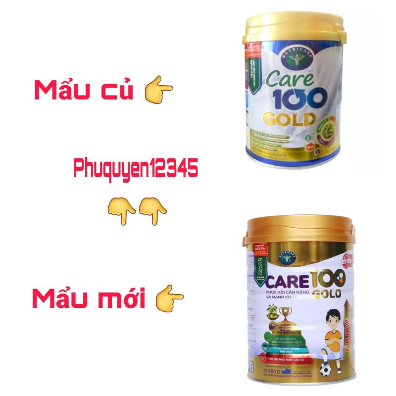 Sữa Care 100 Gold Grow ,900g ( Hsd 2023)