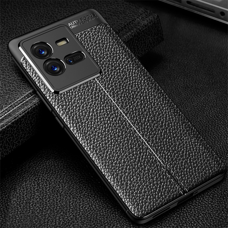 Ốp Điện Thoại TPU Lưng Da Chống Sốc Cho Vivo iQOO 10 Pro Vivo iQOO 10