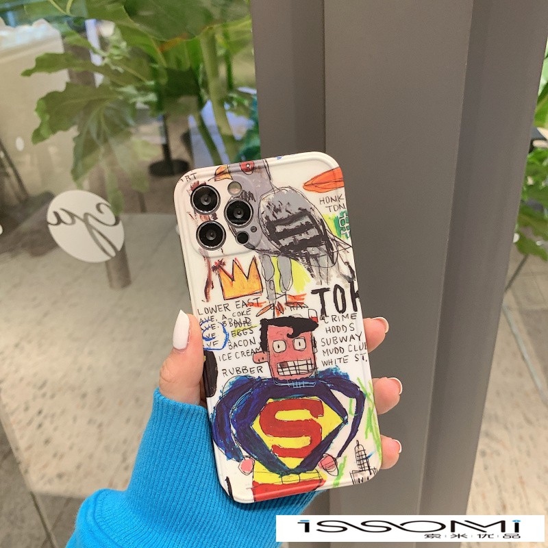 Ốp Điện Thoại Mềm In Hình Siêu Nhân Graffiti Cho Iphone 12 Pro Max 11 X Xs Xr 7p