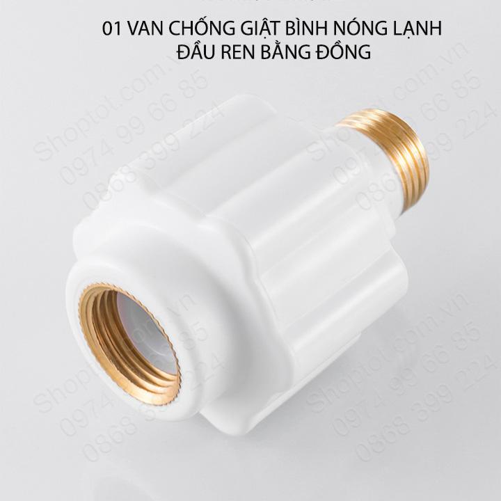 Van chống giật bình nóng lạnh với đầu ren bằng đồng D20mm, thân bằng nhựa PPR chịu nhiệt