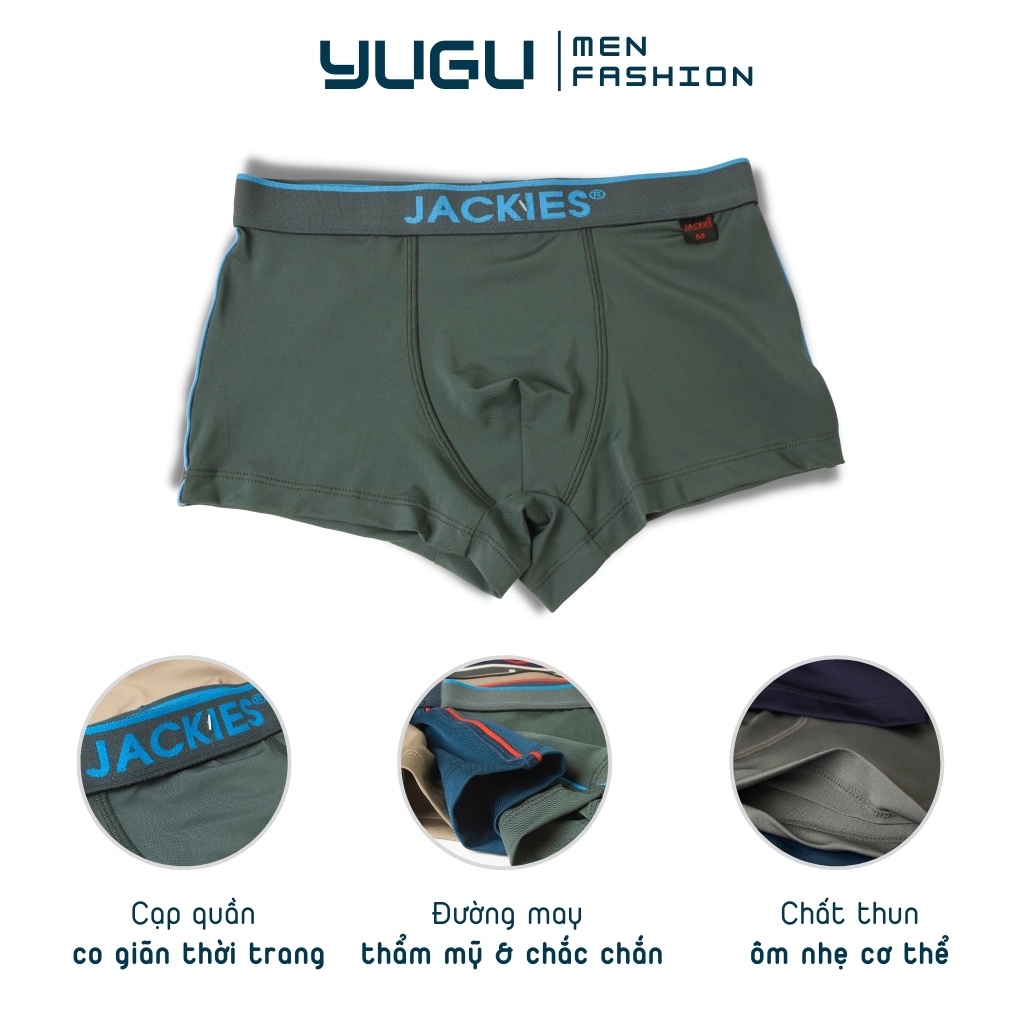 Quần lót nam cao cấp JACKIES H07 - YUGU - Quần sịp nam thun lạnh, boxer thông thoáng, co dãn