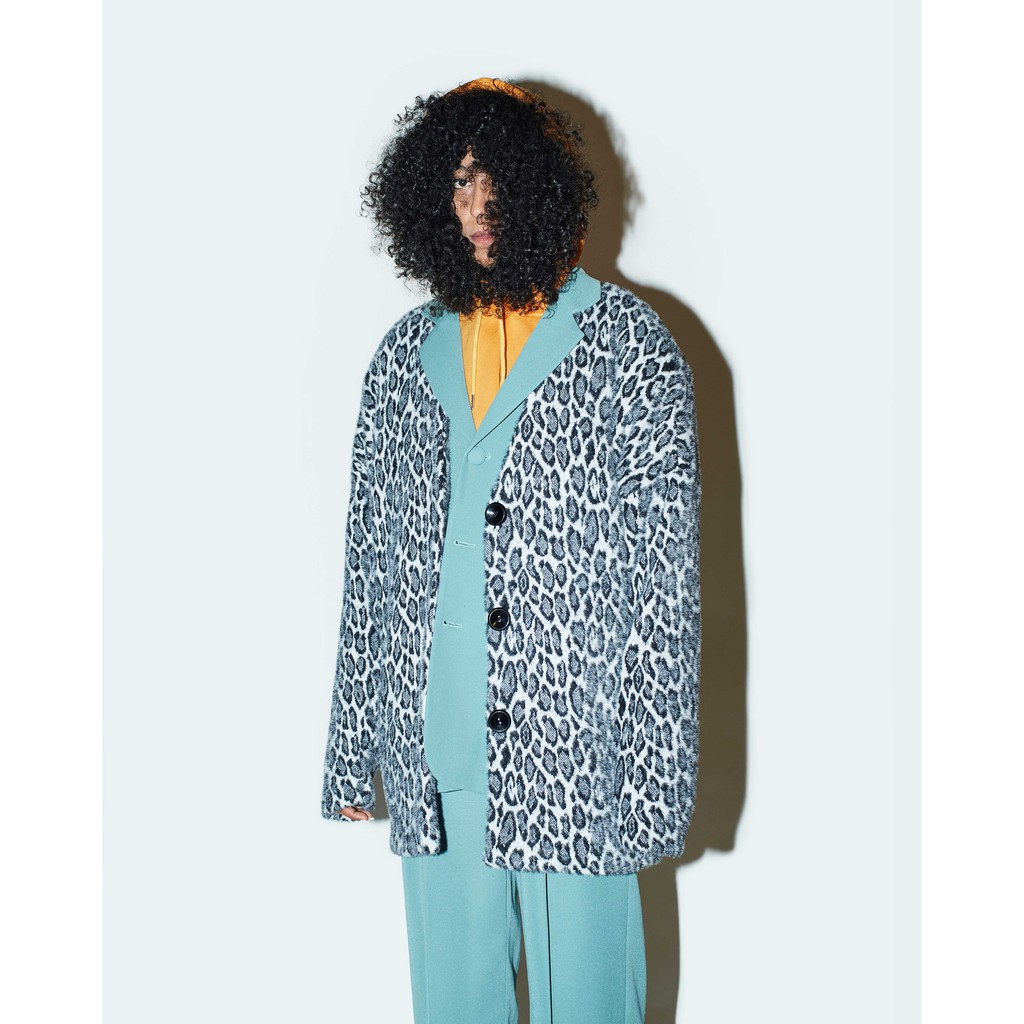 Áo Cardigan AODEC O2 Leopard Faux Fur Xám | BigBuy360 - bigbuy360.vn