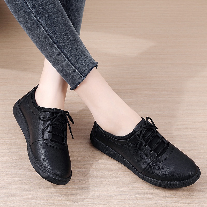 Giày Lười Da Bò Đế Mềm Thoải Mái Thời Trang Cho Nữ