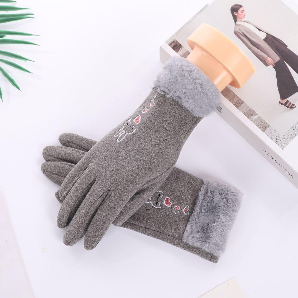 Găng Tay Thỏ Nhung Dày Thời Trang Mùa Đông Cho Nữ