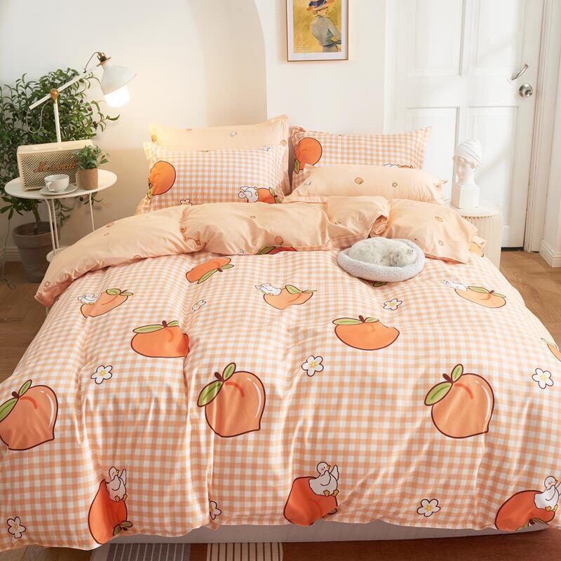 Bộ chăn ga Cotton poly hoa lá GOSAN Bedding chăn ga Hàn Quốc đủ size miễn phí bo chun