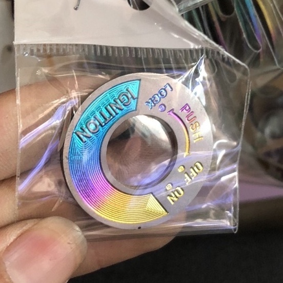 Dán khóa titan Sirius / Exciter 2010 có sẵn keo dán 3M đỏ loại tốt chống bị bong tróc, không lo bị xuống màu