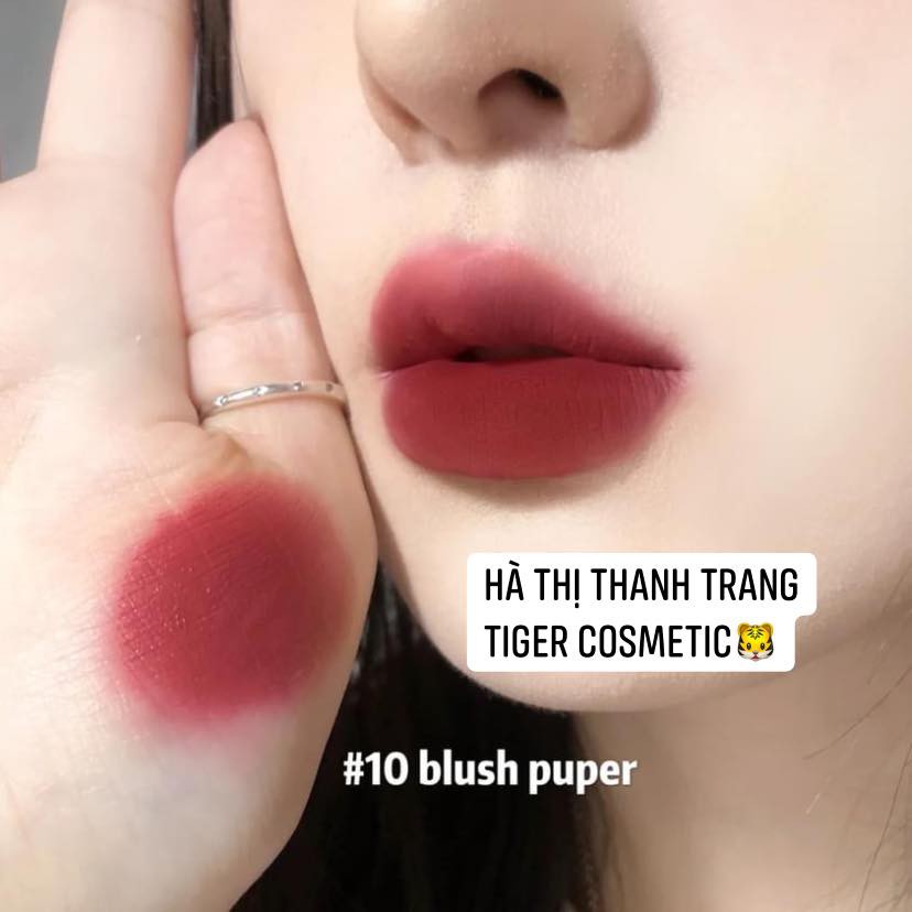 [MÀU 10 Blush Puper ] Son Kem Lì, Siêu Mịn Mượt Môi Romand See-Through Matte Tint 3.8g [HANBOK PROJECT]