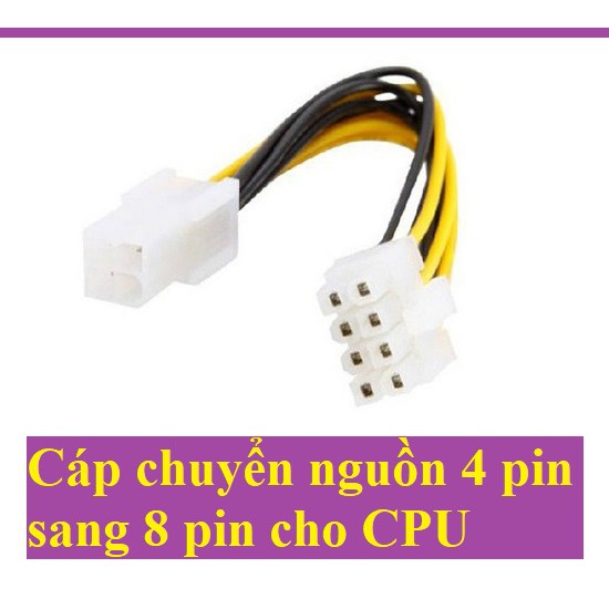 Dây cáp chuyển đổi 4 pin sang 8 Pin cấp nguồn điện 12V cho CPU