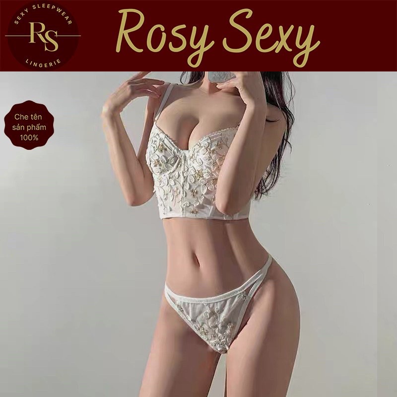 Áo toplette áo bra gọng ngực ren thêu hoa VN10