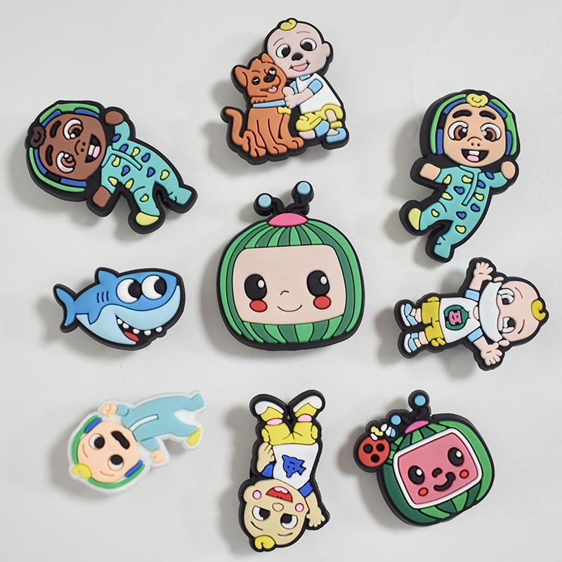 Phụ Kiện Trang Trí Giày Trẻ Em Hình Hoạt Hình Cocomelon Jibbitz Chính Hãng Jibitz Croc Pin Croc Jibbits