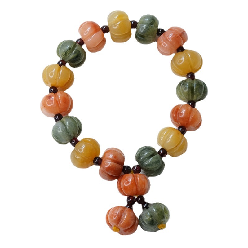 Vòng Tay Chuỗi Hạt Màu Vàng/Bạc/Hoa Sen/Quả Bí Ngô/Hoa Sen/Quả Bí Ngô Phong Cách Mới Dành Cho Bạn Nữ