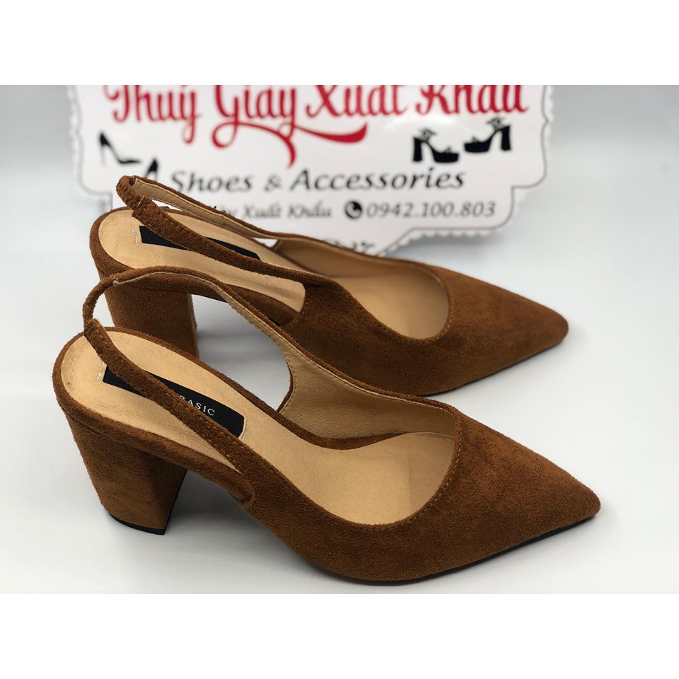 Giày slingback Dasyo da lộn B