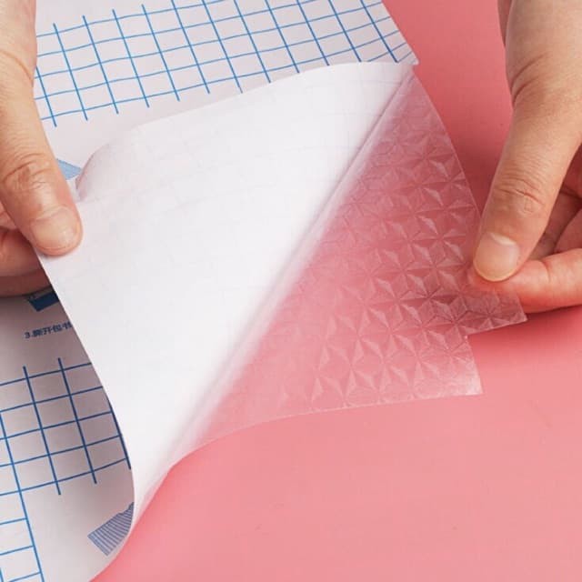 10 tờ decal bọc dán sách vở trong suốt vân chéo chống nước tặng dán nhãn