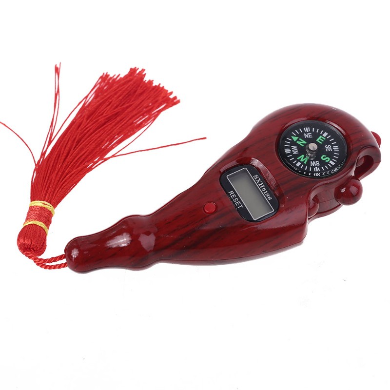 Máy đếm số lần tụng kinh bấm tay trang trí tua rua có la bàn và nút reset dùng khi thiền định giúp giảm căng thẳng