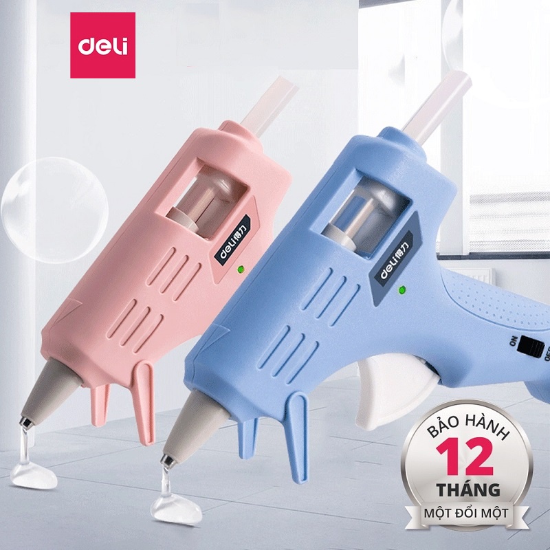 Súng bắn keo nến Silicon Deli 20W Tặng kèm 10 keo nên An toàn nhỏ gọn dễ sử dụng 390021 / 390022