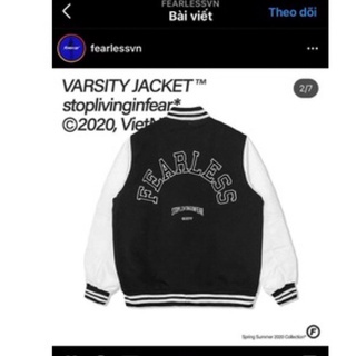 [CHÍNH HÃNG] Áo Khoác Varisity Jacket Fearless (Pass Local Brand Real)