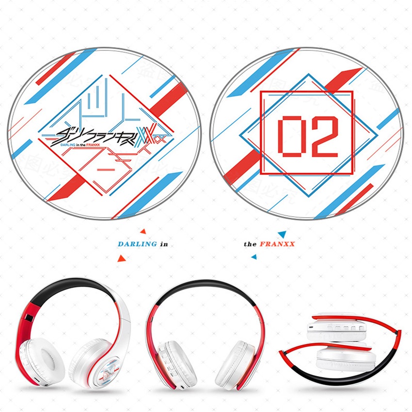 Tai Nghe Bluetooth Không Dây 2 Trong 1 Kiểu Dáng Anime Darling In the FranXX