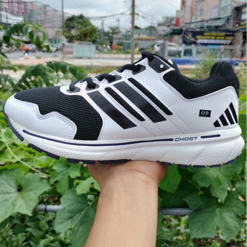 Giày thể thao sneaker nam nữ Trắng Sọc Đen fullsize từ 35 đến 44 đế siêu nhẹ vải lưới thoáng