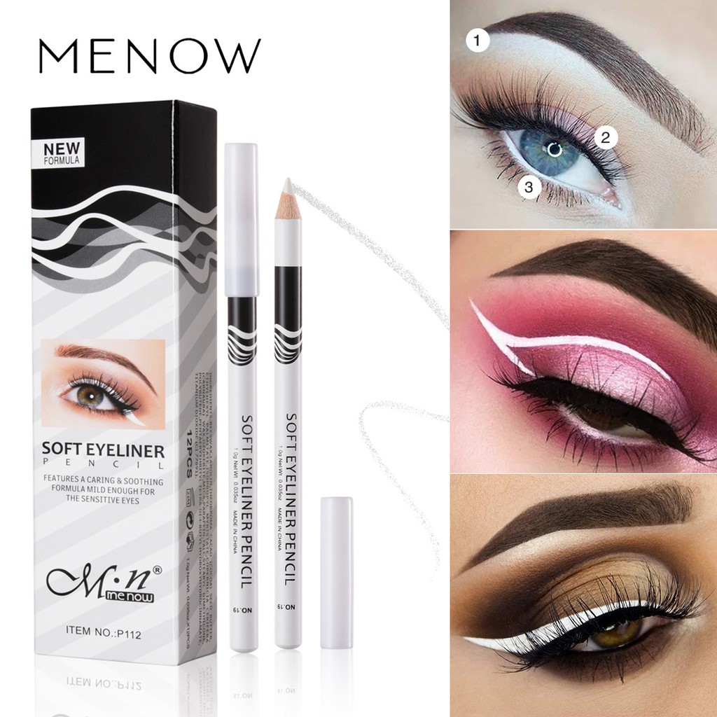 Bút Kẻ Mắt Menow Màu Trắng Lâu Trôi Kháng Nước