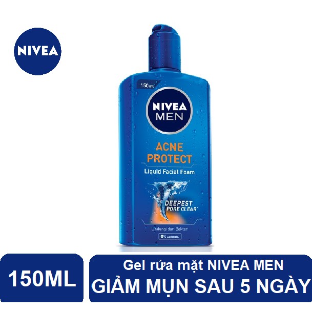 Gel rửa mặt NIVEA MEN Acne Protect 150ml - 83978