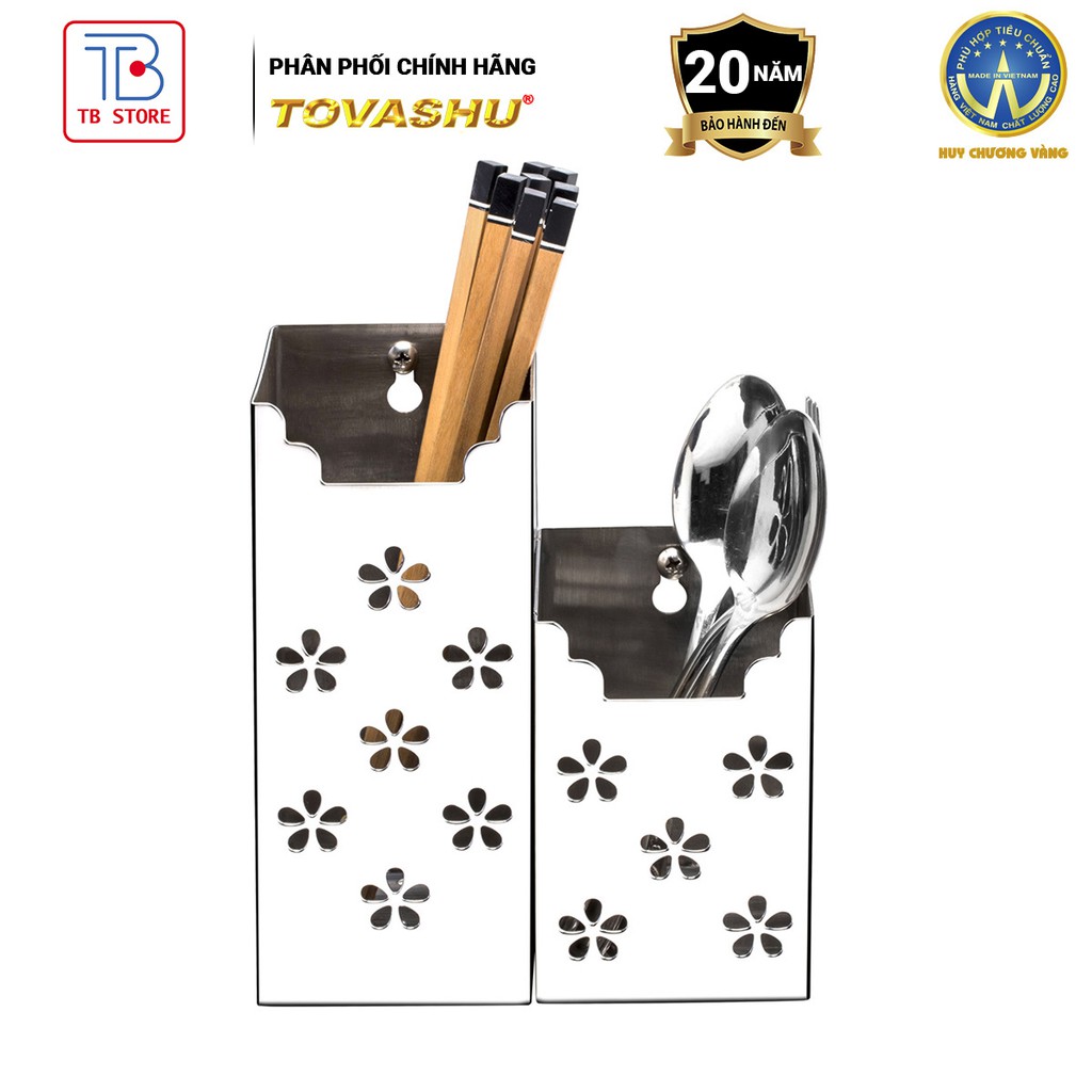 Ống đựng muỗng đũa Tovashu inox 304, kệ đựng muỗng đũa đa năng MC3 - BẢO HÀNH 20 NĂM