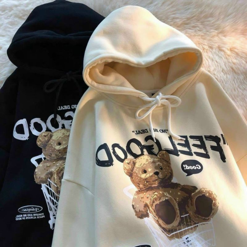 Áo hoodie nữ in FEELGOOD Unisex chất Vải Nỉ Ngoại Cao Cấp thời trang hot trend việt