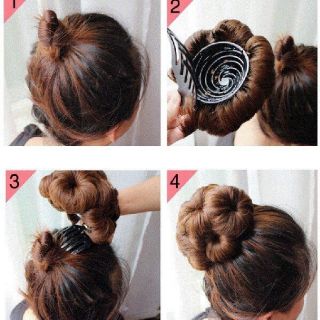 BÚI TÓC GIẢ HÌNH HOA TRÀ