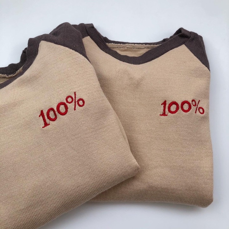 Áo len logo 100%