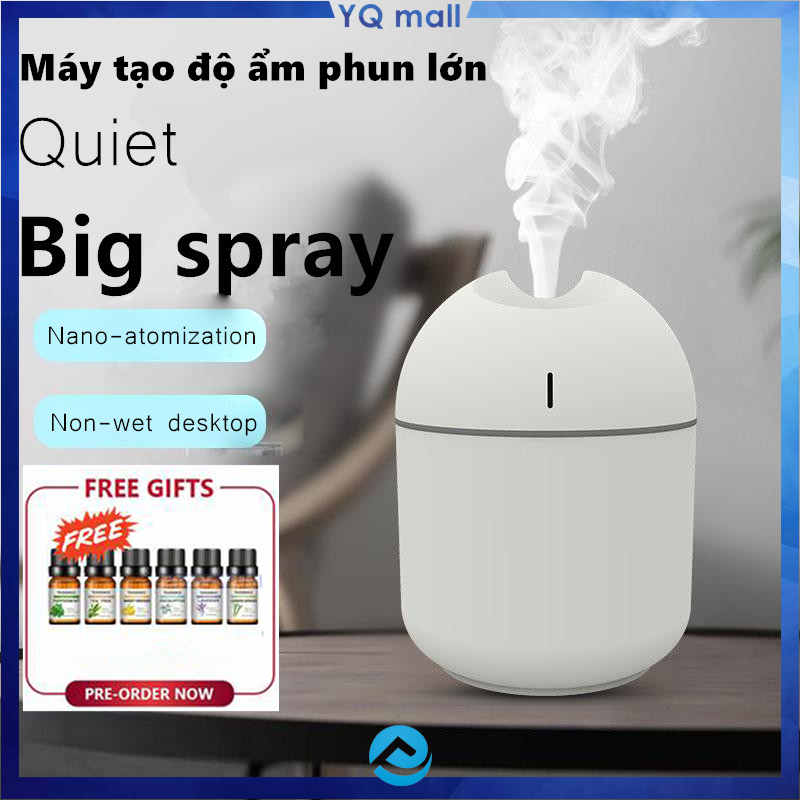 【Miễn Phí Tinh dầu】Máy tạo ẩm phun sương mini cầm tay có máy lọc không khí (có đèn LED)