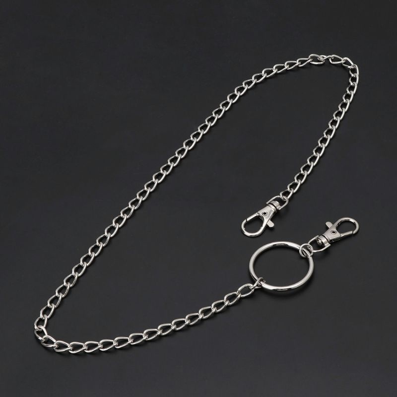 Dây chuỗi xích dài bằng kim loại có kẹp gắn ví/ quần jean sành điệu phong cách hip hop cho nam