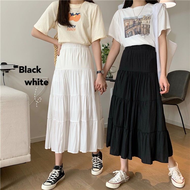 chân váy dài ulzzang, chân váy 2 lớp 3 tầng, lưới tutu 1hitshop pikatchu