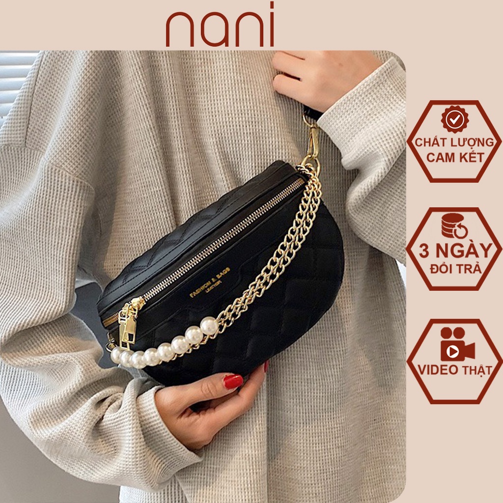 Túi bao tử nữ đeo bụng đeo chéo đeo vai thời trang cá tính, Hà túi HT47