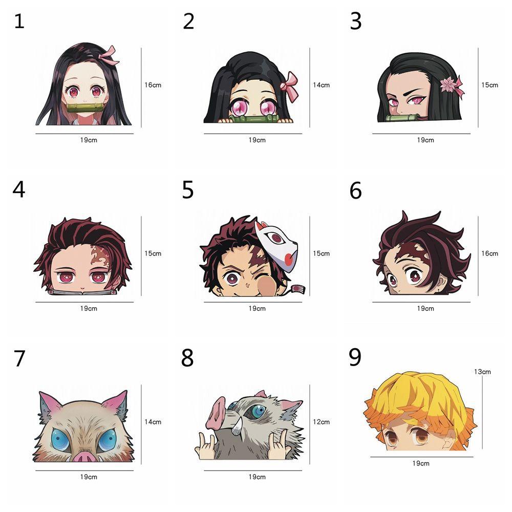 YVE Sticker Dán Cửa Sổ Xe Hơi Chống Nước Mẫu Mới Hình Demon Slayer