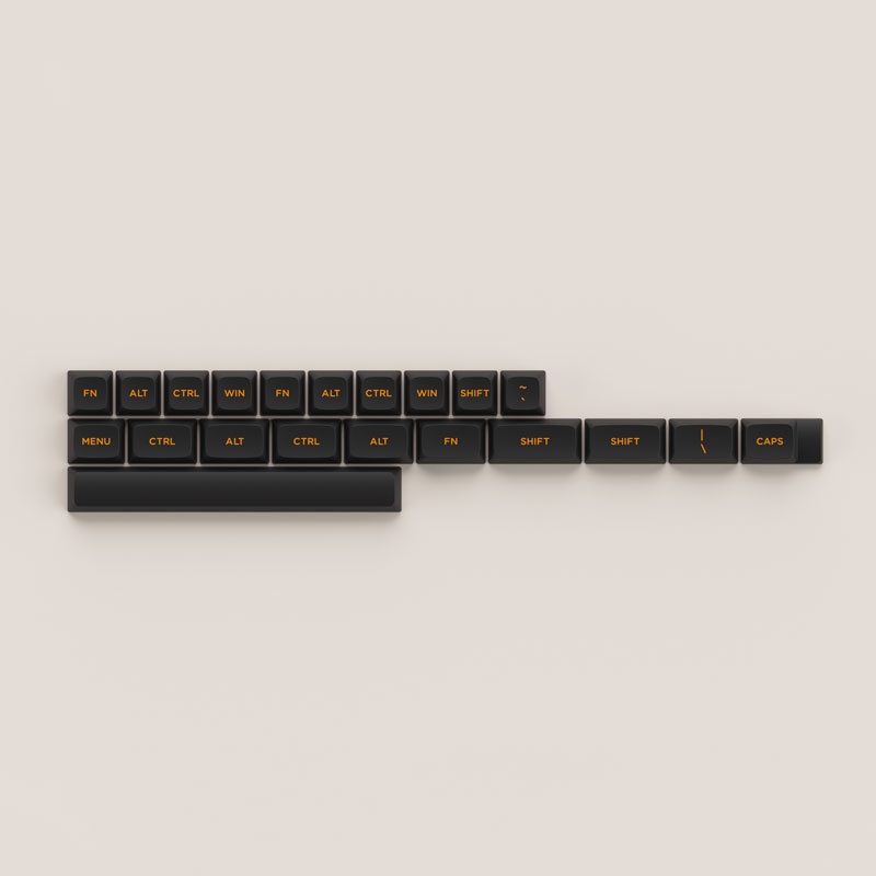 Set keycap AKKO Carbon Retro (PBT Double-Shot/ASA Low profile/155 nút)