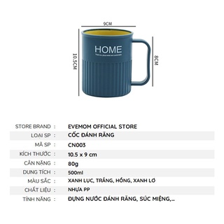Cốc đánh răng có quai chữ home