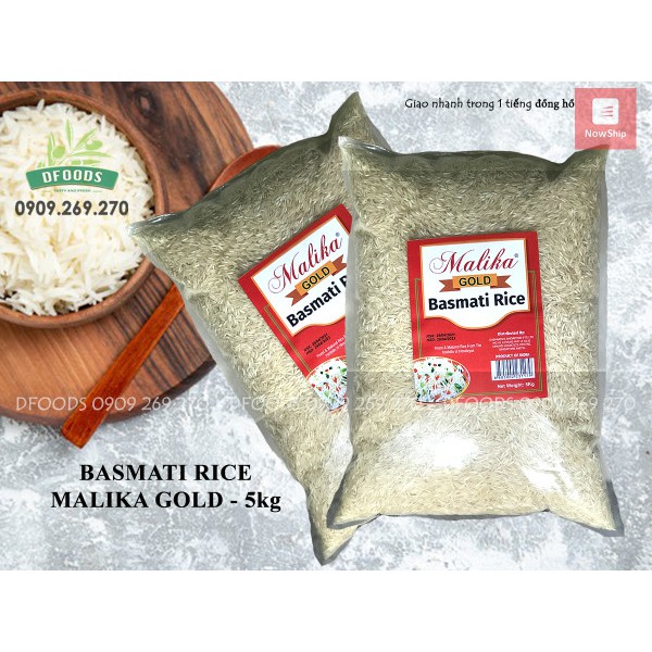 GẠO BASMATI MALIKA (ẤN ĐỘ) 5KG, NGĂN NGỪA TIỂU ĐƯỜNG