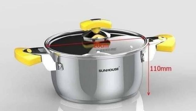 BỘ NỒI SUNHOUSE 781 INOX 5 ĐÁY