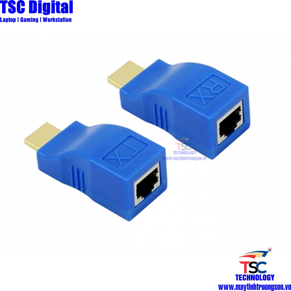 Bộ Kéo Dài HDMI Extender 30m Qua Cáp Mạng Lan Cat6 Cat6E chuẩn RJ45