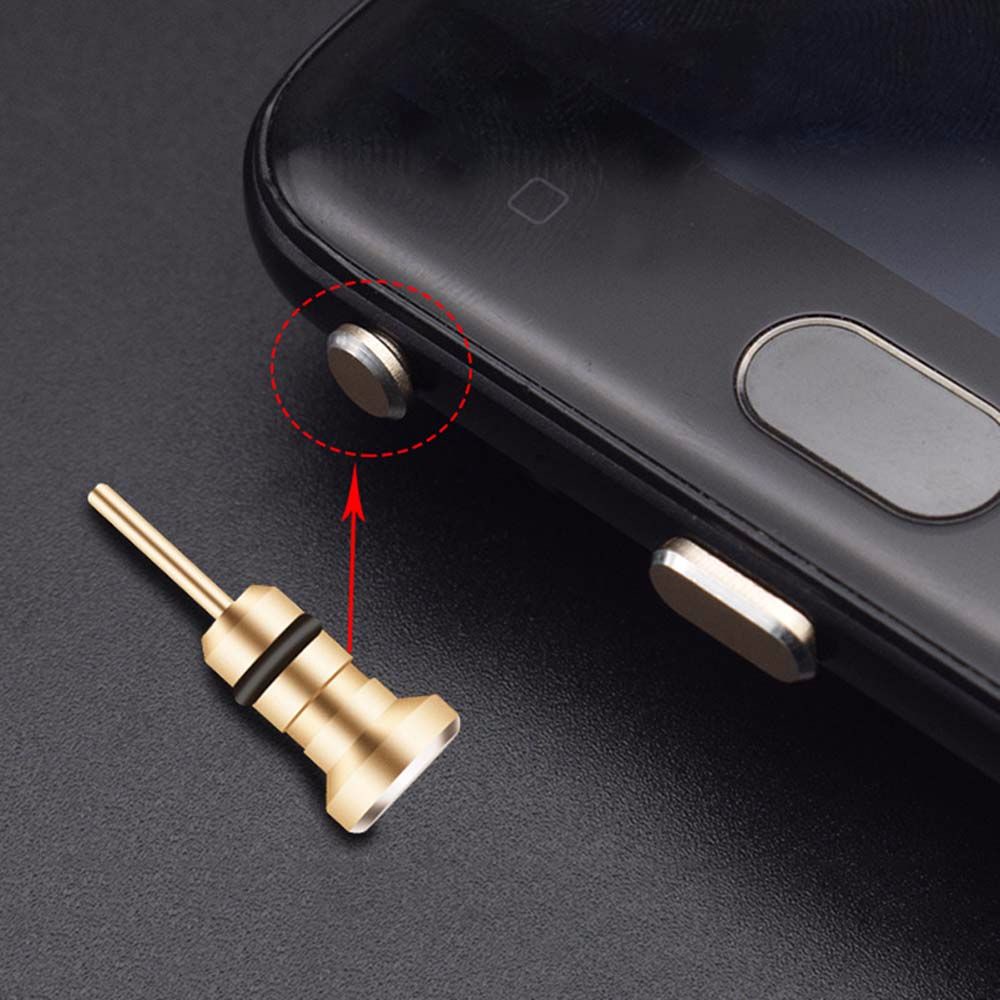 Nút Bịt Chống Bụi Khe Cắm Thẻ Sim Tai Nghe 3.5mm Bằng Kim Loại Nhiều Màu Cho Điện Thoại / Laptop