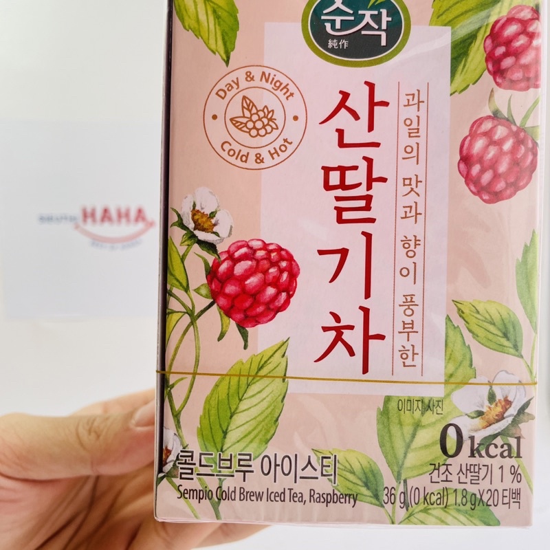 Trà mâm xôi hàn quốc 0 kcal SEMPIO COLD BREW ICED TEA - RASBERRY 36g (20 túi*1.8g)
