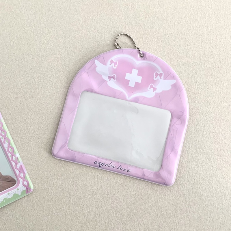 Ví Đựng Thẻ 3 Inch Hình Thiên Thần Thắt Nơ Phối Ren Dễ Thương