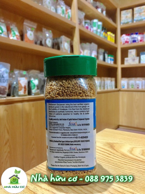 [Mã 252FMCGSALE giảm 8% đơn 500K] Hạt Methi hữu cơ Parliament 350gr - Date: 12/2022