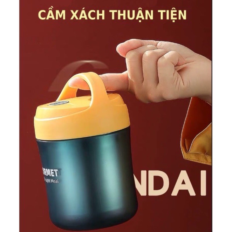 Bình ủ cháo giữ nhiệt, cốc giữ nhiệt GOURMET 500ml bằng chất liệu inox 304