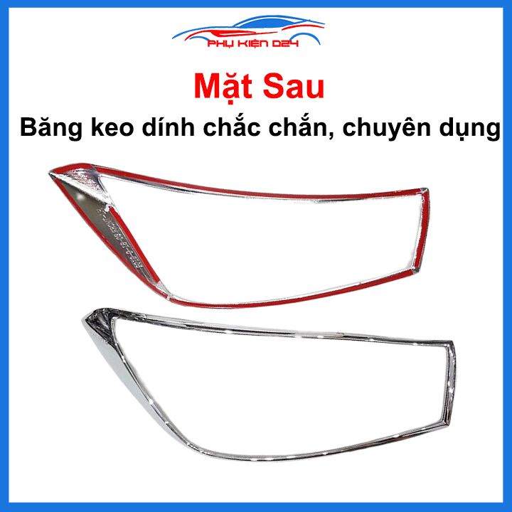 Ốp viền đèn pha hậu mạ crom Soluto 2017-2018-2019-2020-2021-2022 chống trầy trang trí bảo vệ xe