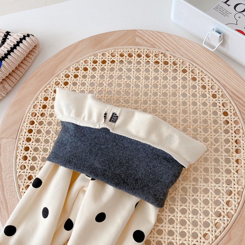 Mới Bộ Áo Thun + Quần cotton Lưng Cao Thời Trang Hàn Quốc Cho Bé