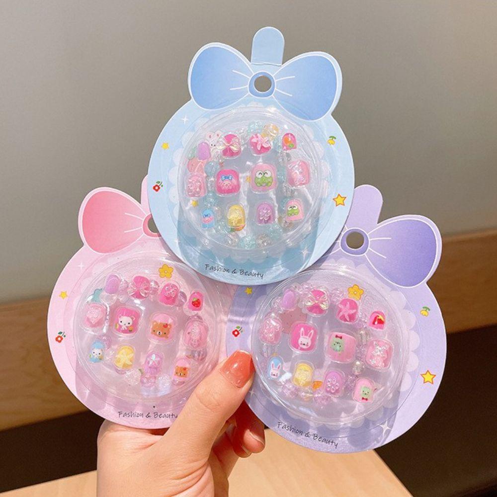 DYRUIDOJ Bộ Móng Tay Giả Che Phủ Toàn Diện Tháo Rời Được DIY Dành Cho Trẻ Em