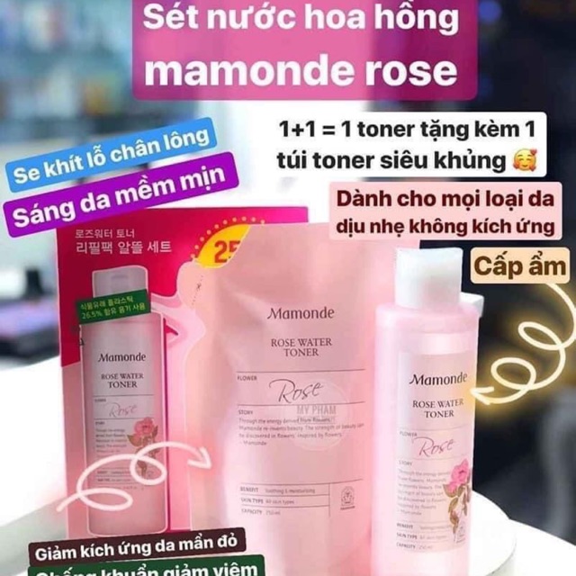 Set nước hoa hồng Mamonde